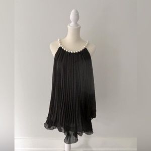 Faux Pearl Neckline Blouse